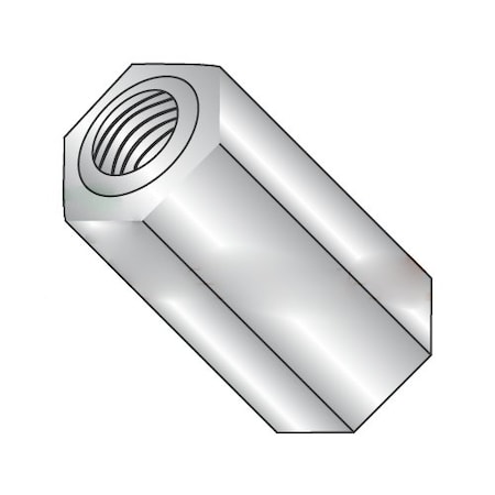 Newport Fasteners Hex Standoff, #10-32 Thrd Sz, 5/8 in L, Stainless Steel Plain, 5/16" Hex W, 100 PK 297754